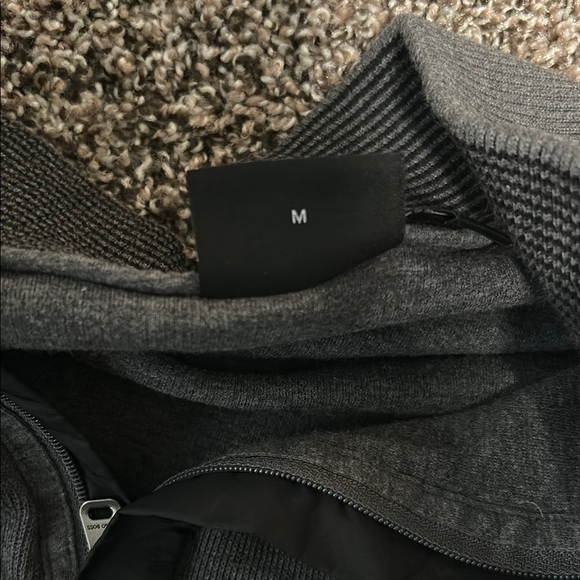 Boss Gray Zip Up Sweater with Stand-Up Collar - Picture 6 of 6